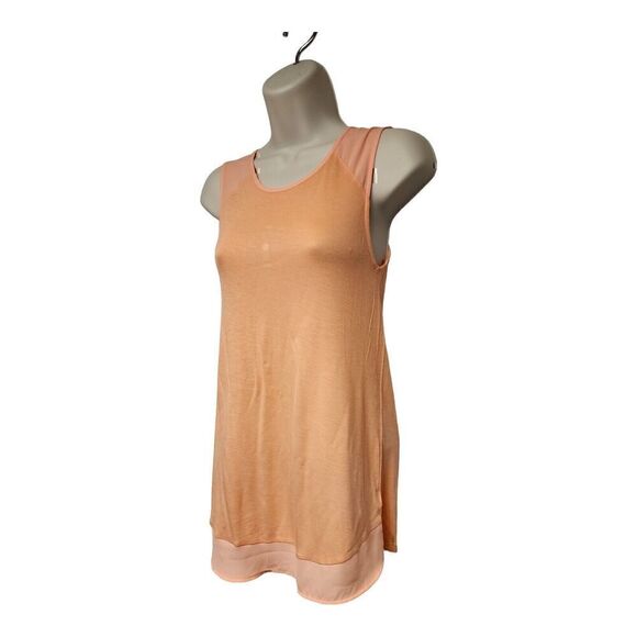 Merona Women Orange Semi Sheer Fabric Accent Size XS/P - Picture 2 of 7